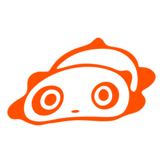 Floppy Panda Decal (Orange)